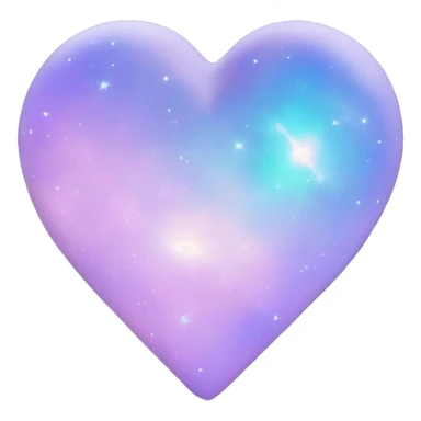 pastel purple and blue galaxy heart sticker