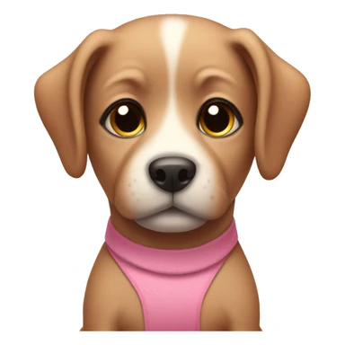 Dog wearing a pink dress  sticker