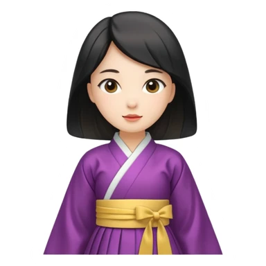 woman in hanbok sticker
