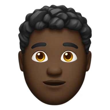 a man with dark skin, chubby face and gradient cut with a chain around his neck sticker