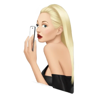 caroline vreeland looking in mirror sticker