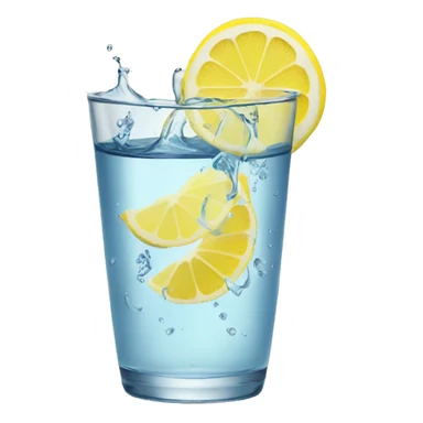 water with slices of lemon sticker