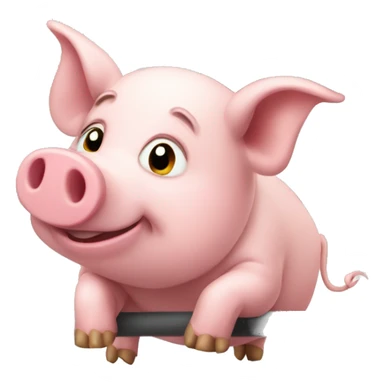 Pig in a pen  sticker