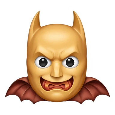 Bacon like a batman emoji sticker