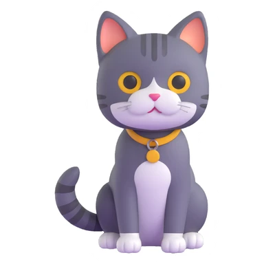adorable cat posing sticker