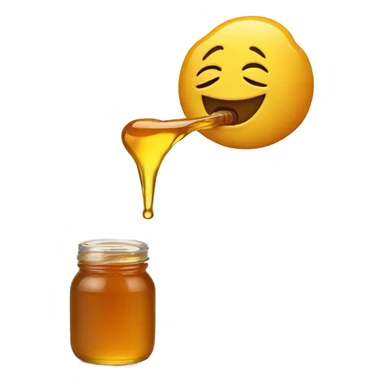 Smiling emoji with honey coming out of its mouth  sticker