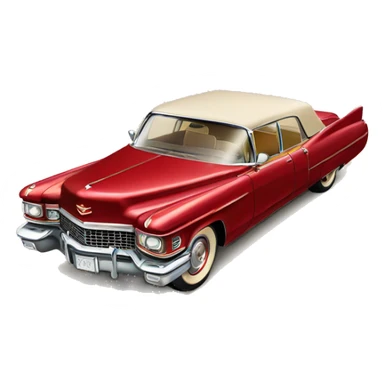 Vintage red Cadillac sticker