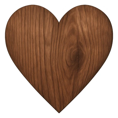 heart with a stained wood texture sticker