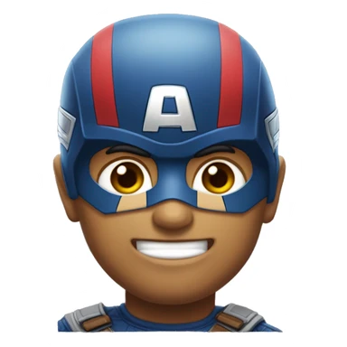 Criar emoji do capitao america fazendo coraçao com as maos sticker