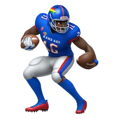 Kansas football player sticker