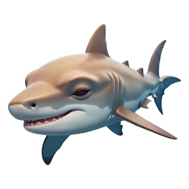 Meme-Worthy Cute Sleeping Hammerhead Shark Portrait Emoji, Head and body resting peacefully with a contented expression, showcasing its uniquely shaped hammerhead with closed, serene eyes and a relaxed, streamlined form, Simplified yet adorably endearing features, highly detailed, glowing with a soft, drowsy ocean light, high shine, relaxed and utterly lovable, stylized with an air of playful laziness, soft glowing outline, capturing the essence of a sleeping hammerhead that feels destined to become the next viral icon of adorable slumber! sticker