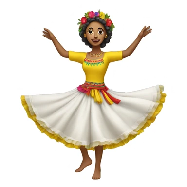Folklore Colombian dance woman sticker