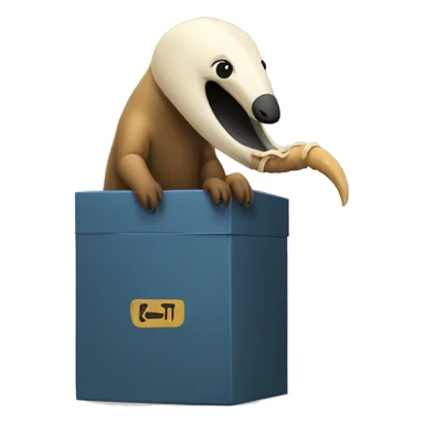 anteater, box, pipe, python sticker