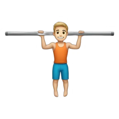 boy in  pull-up bar sticker
