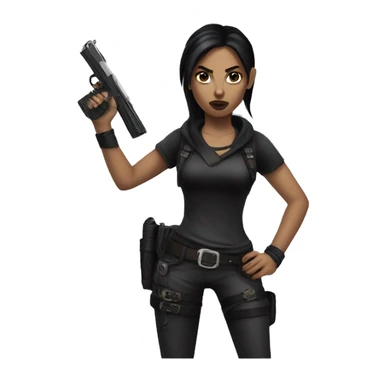 goth lara croft  sticker