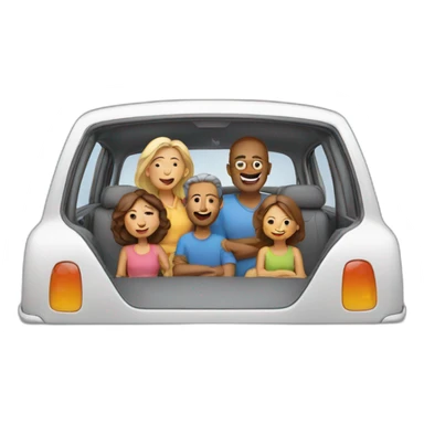 Family in car sticker