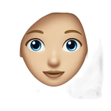 Blonde girl big blue eyes sticker