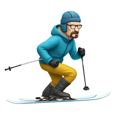 Walter white skiing sticker