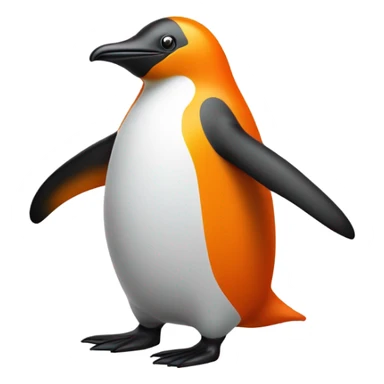 Orange Penguin sticker