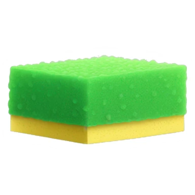 green squared thin dish sponge sticker