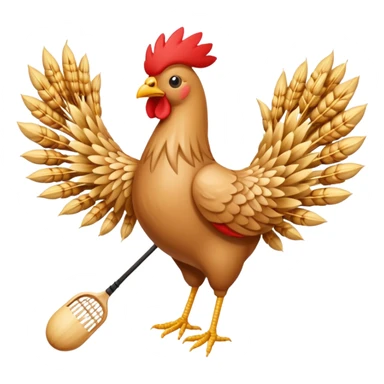badminton cock made of wheat sticker