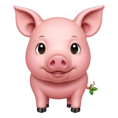 Pig with quadrifoglio sticker