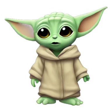 Baby yoda on a rave party sticker