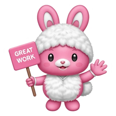 cute mymelody with sign that says great work sticker