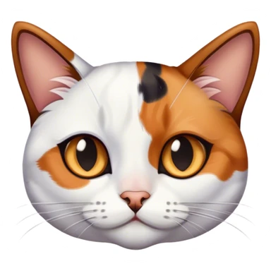 Kira calico white cat with brown black calico cat sticker