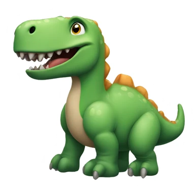 A dinosaur shhing a sticker