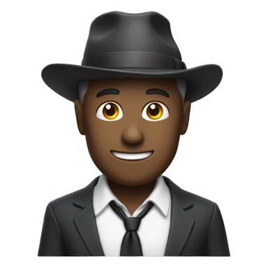 Man tipping his hat sticker