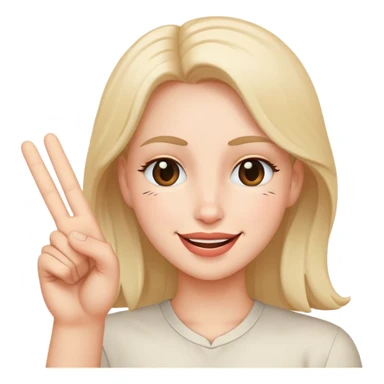 winking face holding a peace sign  sticker