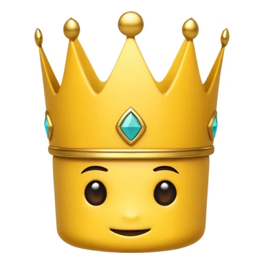 create a crown cartoony without details or anything make it tiny as a real emoji roblox style sticker