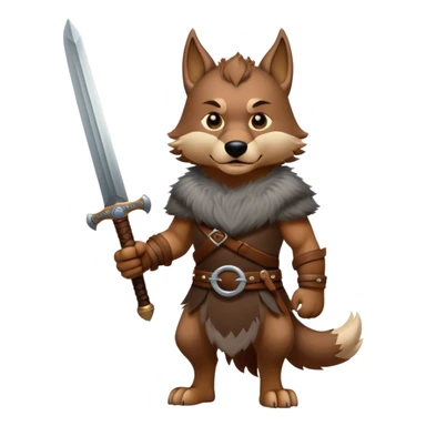 Viking wolf with sword sticker