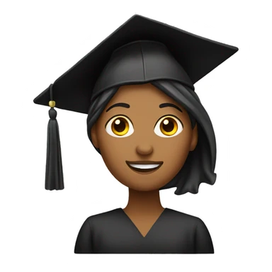 Woman wearing academic mortar board sticker