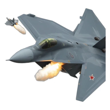 F22 raptor realistic shooting Mig 29 sticker