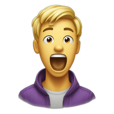 screaming in excitement sticker