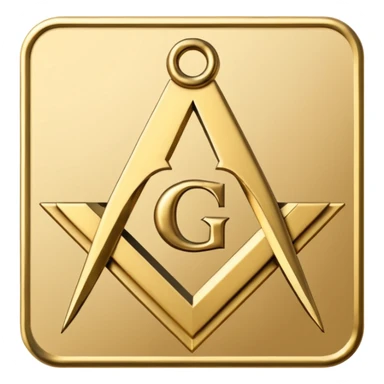 O simbolo da Maçonaria. O esquadro e compasso com a letra G no centro sticker
