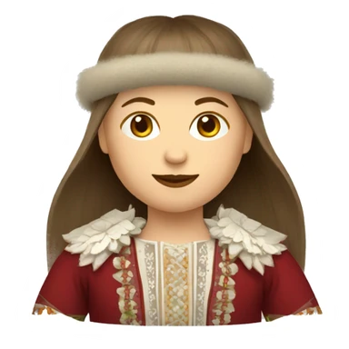 Latvian folk costume sticker