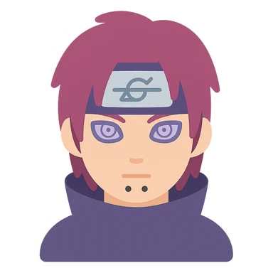 Nagato character as a modern flat color icon, clear silhouette, minimal shading sticker