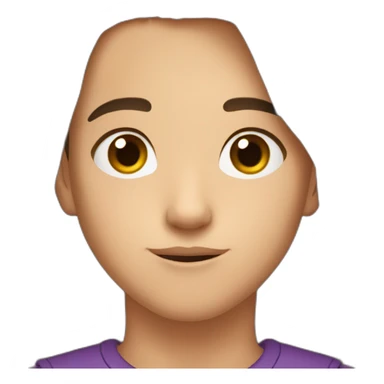 A 14 years old kid with brown hair and brown eyes sticker