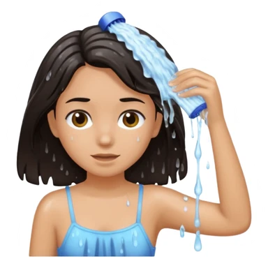 Hair washing sticker
