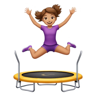girl jumping on a trampoline sticker