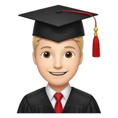 graduation day professor with red tie sticker