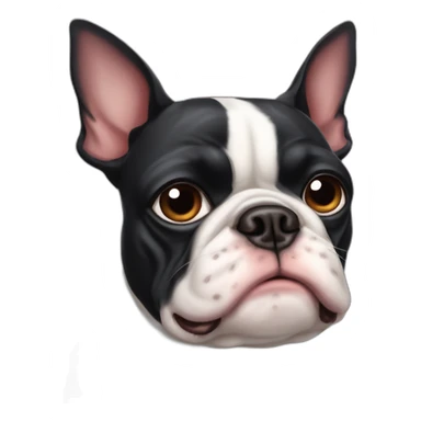 Obeast fat och grumpy Boston Terrier sticker