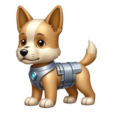 half bionical dog sticker