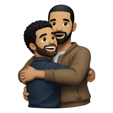 Drake and Drake hugging  sticker