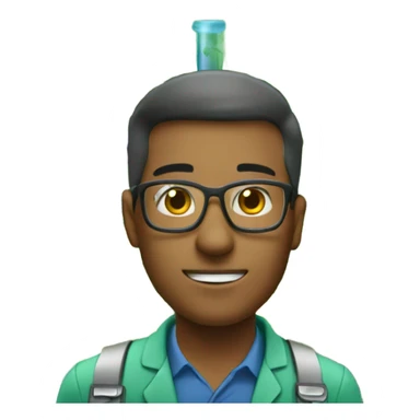 biotech engineer, plants sticker