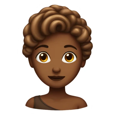Brown swirl girl sticker