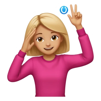 girl dabbing sticker